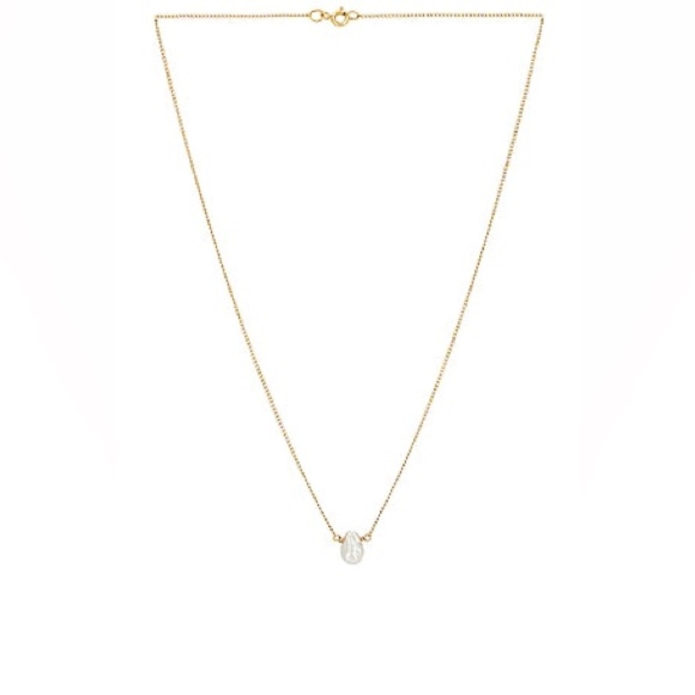 CHILD OF WILD 
Pearl Drop Necklace in Gold
